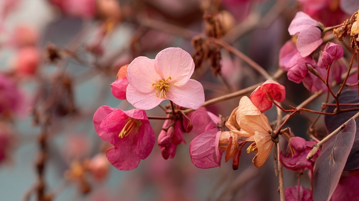 Vibrant flowers of a Chinese ornamental tree bringing serenity to the garden
