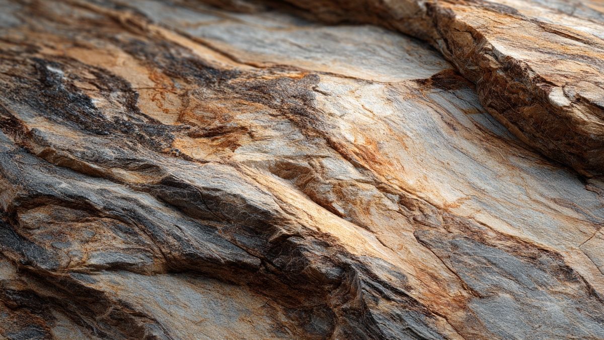 Detailed texture of Patagonia quartzite showcasing its smooth surface and natural hues.